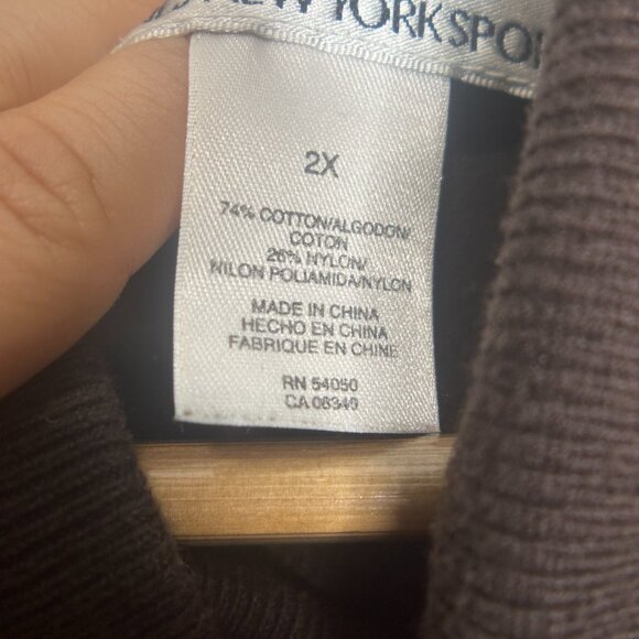 EUC Jones New York Sport Brown Turtle Neck Size XXL - Picture 8 of 10